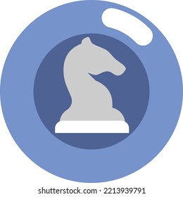 Ajedrez caballero blanco, ilustración, vector sobre fondo blanco.