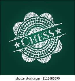 Chess written with chalkboard texture