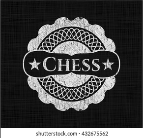 Chess written on a chalkboard