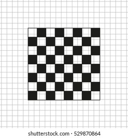 chessboard  - black vector icon