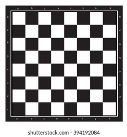 Chessboard black and white abstract pattern isolated white background vector