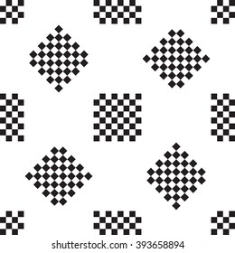 chessboard black and white pattern abstract white background vector