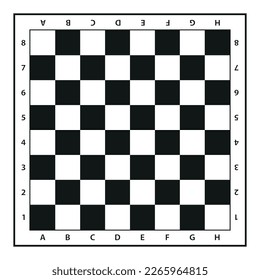 chessboard, black and white vector illustration isolated on white background