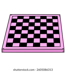 chessboard box illustration hand drawn isolated vector