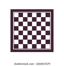 Chessboard and chequered dark white chessboard strategy game, intelligent hobby activity, competition or tournament concept flat vector illustration.