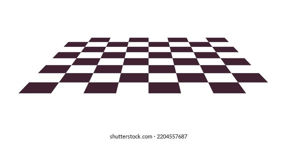 Chessboard and chequered dark white chessboard strategy game, intelligent hobby activity, competition or tournament concept flat vector illustration.