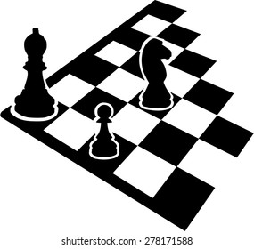 Chessboard with chess icons