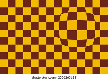 Diseño vectorial de fondo de ojo de pez de choco de chessboard. Es bueno para papel pintado, fondo de tarjeta, banner, etc.