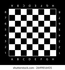 Chessboard displayed on a black background for a strategic game night