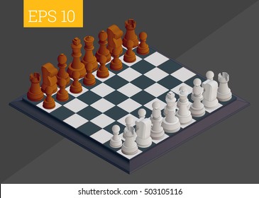 chessboard eps10 vector illustration. chess game board