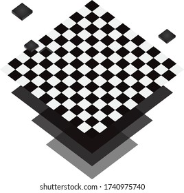 Chessboard escape concept vector background
