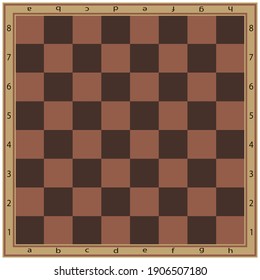 Chessboard flat vector icon. Empty wood chess checkered board isolated on white background. Checkerboard for strategic business game or hobby leisure