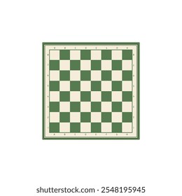 Chessboard  green colors. Exact size vector Illustrator.