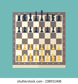 chessboard icon with pieces