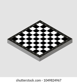 chessboard isometric. vector