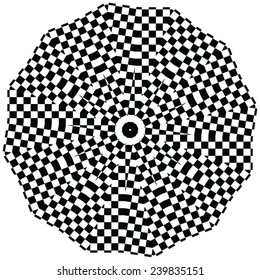 chessboard kaleidoscopic circle vector abstract shape