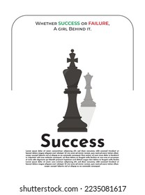 chessboard king success clipart vector design