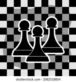 chessboard logo vector design illustration