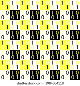 Chessboard and numbers pattern background. Seamless pattern. Abstract background. Vector pattern background.