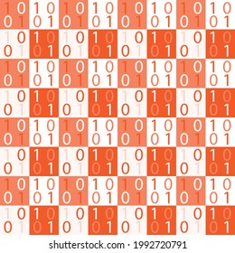 Chessboard and numbers pattern background. Seamless pattern. Abstract background. Vector pattern background.