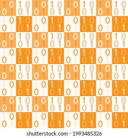 Chessboard and numbers pattern background. Seamless pattern. Abstract background. Vector pattern background.