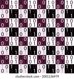 Chessboard and numbers pattern background. Seamless pattern. Abstract background. Vector pattern background.