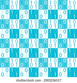 Chessboard and numbers pattern background. Seamless pattern. Abstract background. Vector pattern background.
