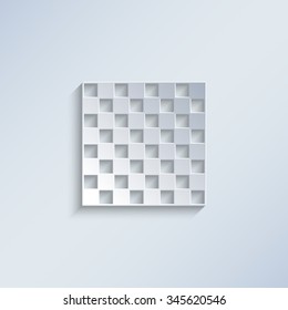 chessboard - paper vector icon