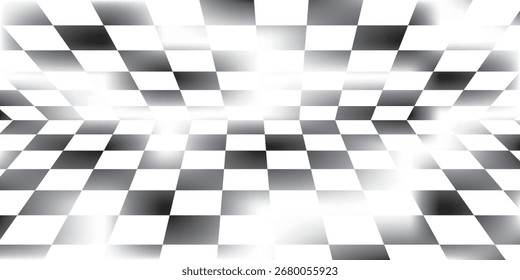 Chessboard pattern for chess with black and white checks. vector illustration