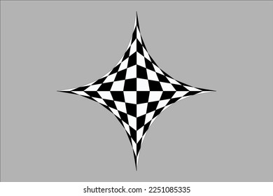Chessboard pattern with distorted squares