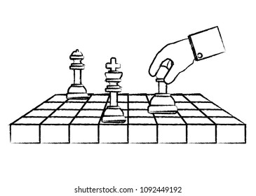 chessboard and pieces