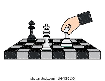 chessboard and pieces