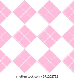 Chessboard Pink Background Vector Illustration