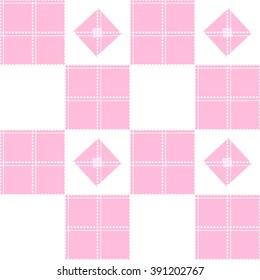 Chessboard Pink Background Vector Illustration