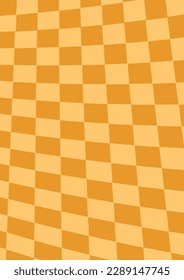 Chessboard retro groovy 70s 90s texture background. Vibrant vintage hippie checkerboard, waves, mesh pattern. Vector psychedelic illustration in Y2k style