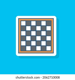chessboard style sticker vector illustration,sports design