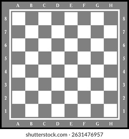 chessboard with stylized pieces king, queen, officer, bishop, knight, pawn, rook, vector drawing