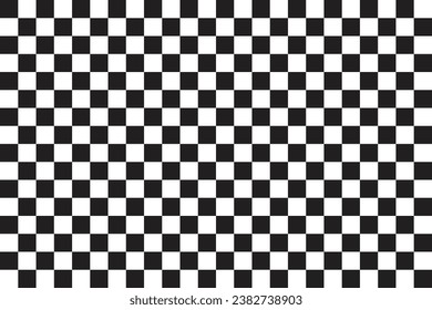 Chessboard vector illustration, black and white square box geometric pattern