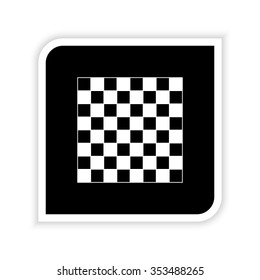 chessboard -  white vector icon