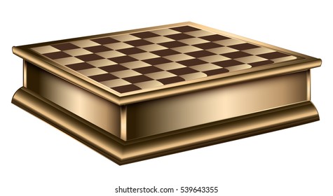 The chessboard wooden chess table vector white background