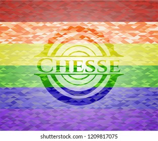 Chesse lgbt colors emblem 