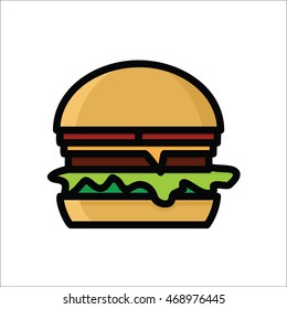 Chesseburger Vector Icon