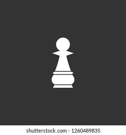 chessman icon vector. chessman sign on black background. chessman icon for web and app