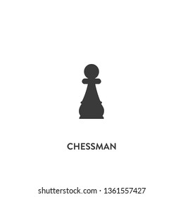 chessman icon vector. chessman sign on white background. chessman icon for web and app