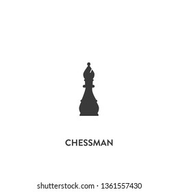 chessman icon vector. chessman sign on white background. chessman icon for web and app