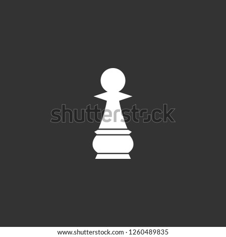 chessman icon vector. chessman sign on black background. chessman icon for web and app