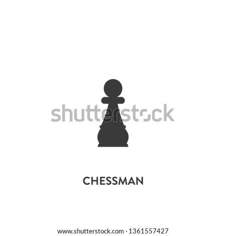 chessman icon vector. chessman sign on white background. chessman icon for web and app