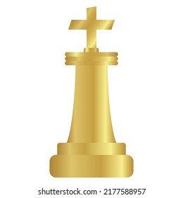 Chessmen. The golden figure of the king. Chess. Vector