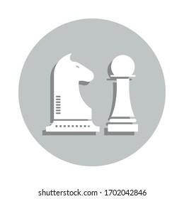 chessmen, mastery badge icon. Simple glyph, flat vector of Business icons for ui and ux, website or mobile application