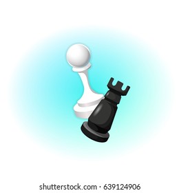 chessmen. Vector isolated on white

